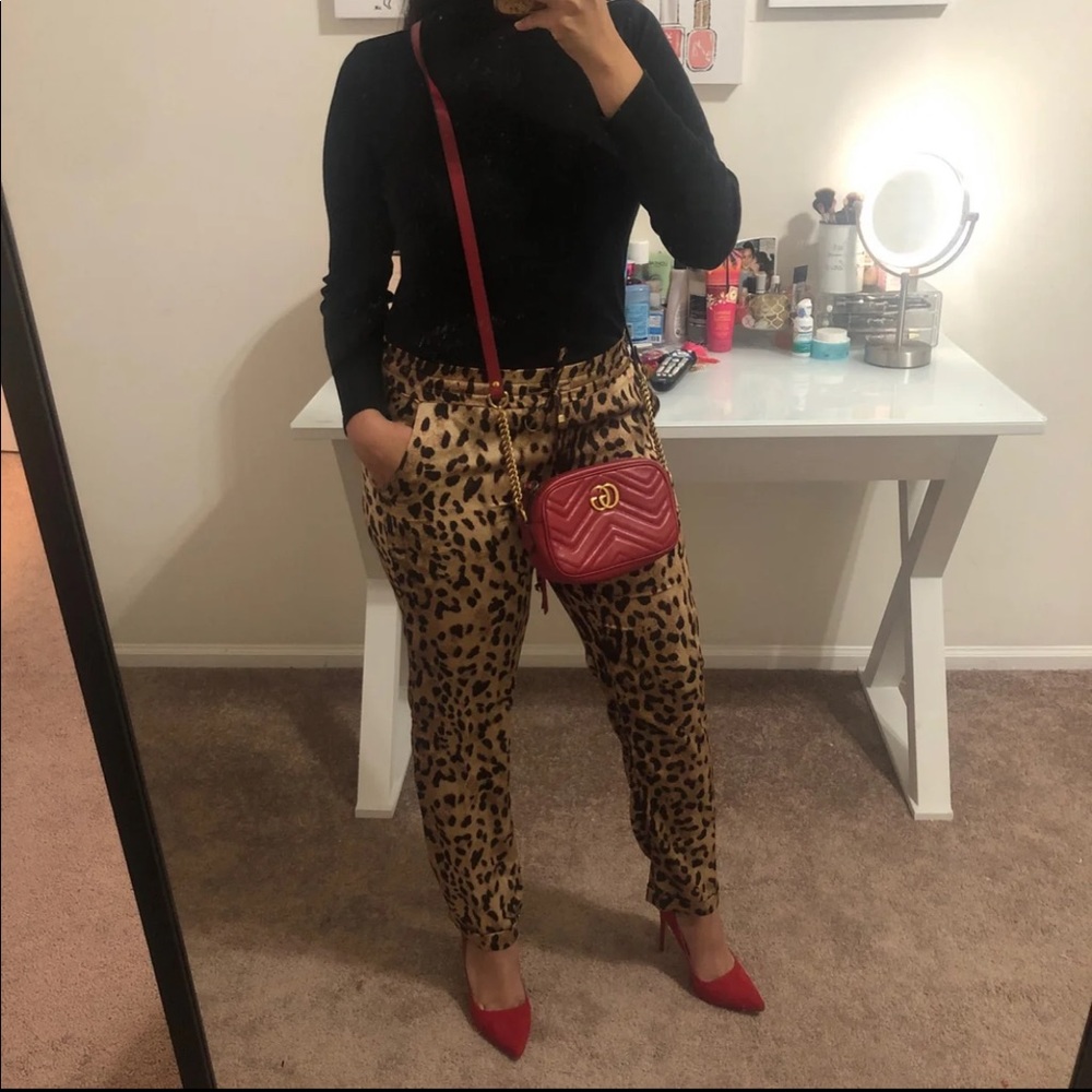 Cheetah print pants